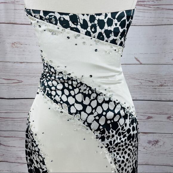 Night Moves animal print mermaid flare trumpet prom dress formal - Picture 13 of 16